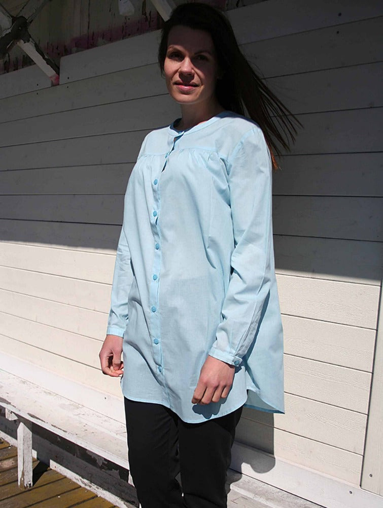 Elsa Long Shirt Aqua – LILLE Clothing