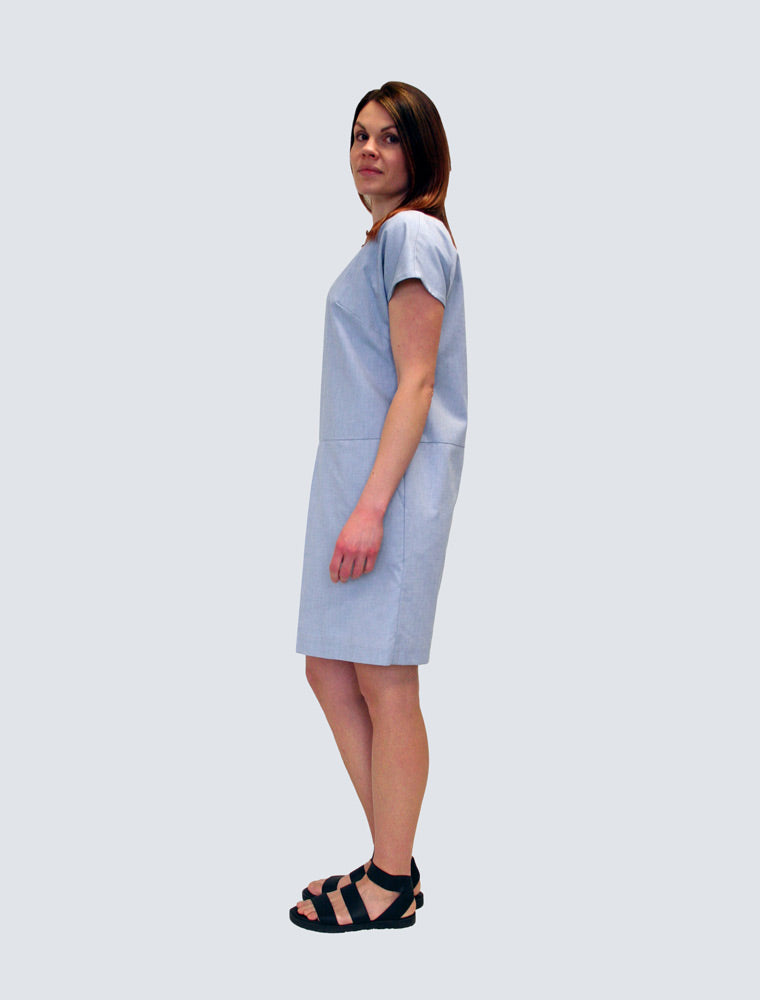 LILLE-Flora-dress-light-blue