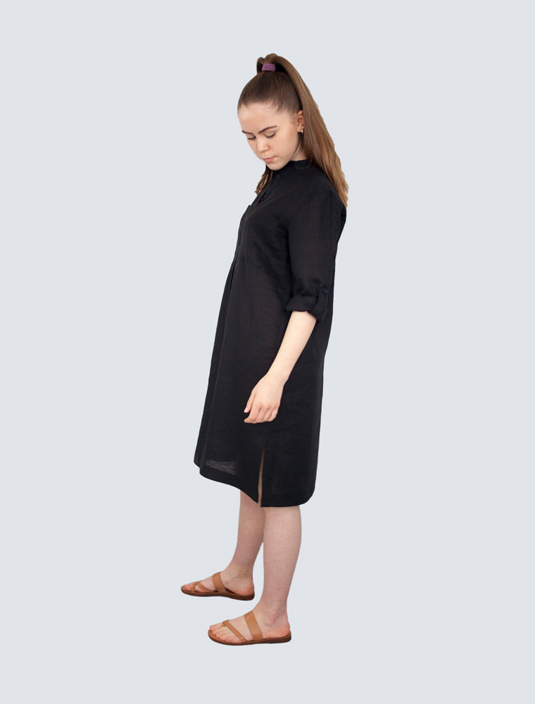 LILLE-Kukka-shirt-dress-black